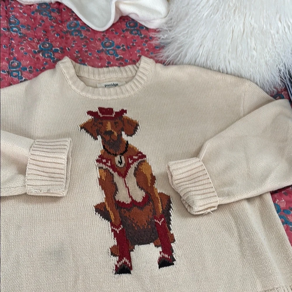 Cream Dog Print Sweater - Picture 4 of 10